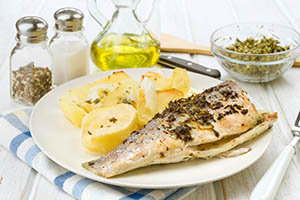 Receta de lubina al horno